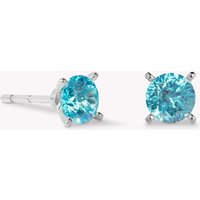 Coeur De Lion Elegance Classic Silver Aqua Stud Earrings