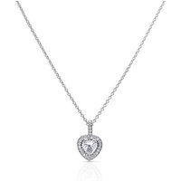 Diamonfire Silver White Zirconia Heart Pendant P4616 – Polished