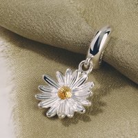 Enjoy 20% Discount on John Greed Silver Daisy Pendant for April Birthdays