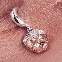 John Greed Tempest Silver Violet February Birth Flower Pendant Charm