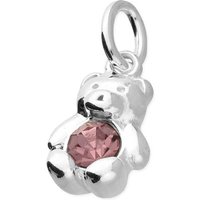 John Greed Signature Children's Silver June Birthstone Crystal Bear Pendant Charm
