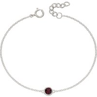 Beginnings January Birthstone Bracelet with Swarovski Crystal B5284 – - Sterling Silver