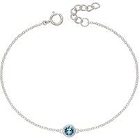 Beginnings March Birthstone Bracelet with Swarovski Crystal B5286 – - Sterling Silver
