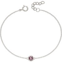 Beginnings June Birthstone Bracelet with Swarovski Crystal B5289 - Sterling Silver
