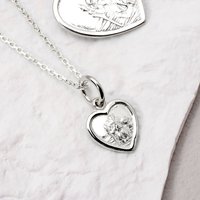 John Greed Signature Silver Small St Christopher Heart Necklace