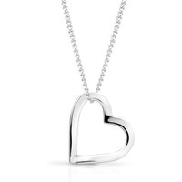 John Greed Signature Silver Floating Open Heart Necklace
