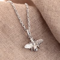 John Greed Tempest Meadow Silver Detailed Bee Necklace