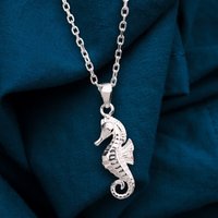 John Greed Tempest Cove Silver Detailed Seahorse Necklace