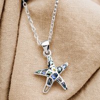 John Greed Tempest Cove Silver Abalone Starfish Necklace