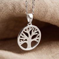 John Greed Tempest Wald Silver Plain Tree Of Life Necklace