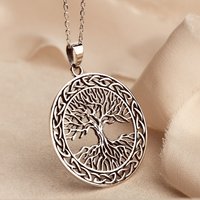 John Greed Tempest Wald Silver Celtic Tree Of Life Necklace