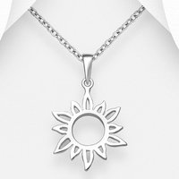 John Greed Signature Silver Open Sunshine Necklace