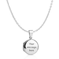 John Greed Signature Silver Round Locket Necklace