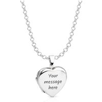 John Greed Signature Silver Large Heart Locket Necklace