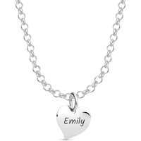 John Greed Signature Silver Curvy Heart Necklace