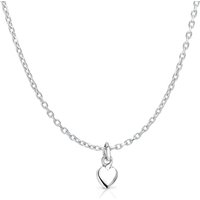 John Greed Signature Silver Mini Puffed Heart Necklace