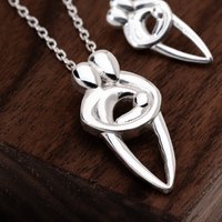 John Greed Signature Silver Parents & Child Large Necklace