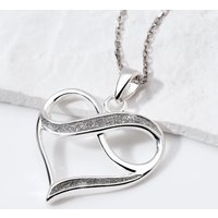 John Greed Signature Silver Open Infinity Heart Necklace