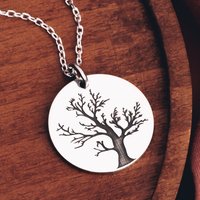 John Greed Tempest Wald Silver Tree of Life Disc Necklace