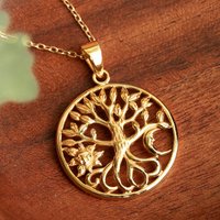 John Greed Tempest Wald Gold Plated Celestial Tree of Life Necklace