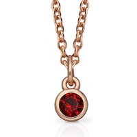 30% Off John Greeds Signature Rose Gold Plated January Garnet Necklace