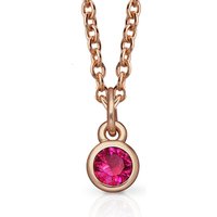 30% Off John Greeds Signature Rose Gold July Ruby Necklace for Women