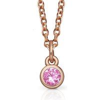 30% Off John Greeds Signature Rose Gold October Pink Tourmaline Necklace