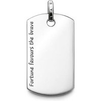 THOMAS SABO Rebel At Heart Dog Tag Engraved 'Fortune favours the brave