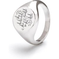 John Greed Signature Silver She Believed Signet Ring