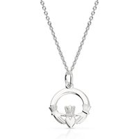 John Greed Signature Silver Claddagh Necklace