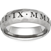 GETi Titanium Roman Numeral Engraved 5mm Ring