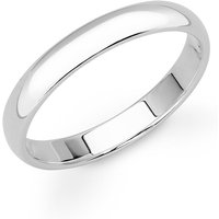 Fine Jewellery by John Greed Platinum D-Shaped Wedding 4mm Ring