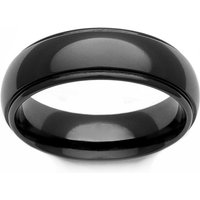GETi Black Zirconium Domed Polished 7mm Ring