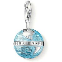 THOMAS SABO Classic Silver and Blue Enamel Globe Charm