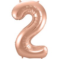 Folienballon Zahl 2 Rose Gold Folienballon Zahl 2 Rose Gold