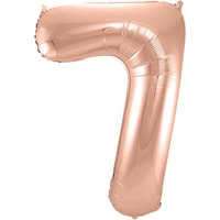 Folienballon Zahl 7 Rose Gold