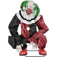 Hockender Horror Clown Animatronic mit Bewegung
