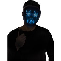 Leuchtende LED Maske Blau - Weiß