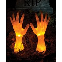 Leuchtende Zombie Hände für den Garten