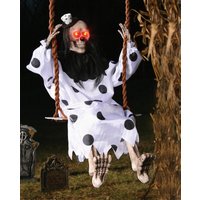 LED Clownskelett auf Schaukel 90 cm