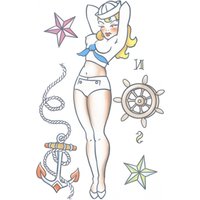 Matrosen Pin Up Tattoo zum Aufkleben