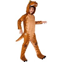 T-Rex Kinderkostüm mit Haube Braun T-Rex Kinderkostüm mit Haube Braun
