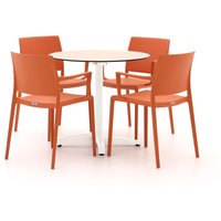 Forza Sile/Canzo ø 80 cm Gartenmöbel-Set 5-teilig stapelbar klappbar Rabatt: 20 % Forza Sile/Canzo ø 80 cm Gartenmöbel-Set 5-teilig stapelbar klappbar Rabatt: 20 %