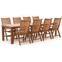 Sunyard Corby/Oxford 300 cm Gartenmöbel-Set 9-Teilig verstelbaar Braun Rabatt: 30 % Sunyard Corby/Oxford 300 cm Gartenmöbel-Set 9-Teilig verstelbaar Braun Rabatt: 30 %