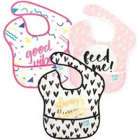Bumkins 3 Pack Waterproof Super Bibs-Always Hungry/Feed Me/Good Vibes