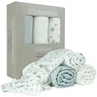 Little Bamboo 3 Pack Muslin Baby Wraps - Whisper