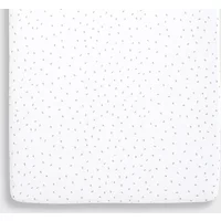 The Little Green Sheep Organic Crib Fitted Sheet-White Rice