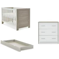 Obaby Nika Mini 2 Piece Furniture Room Set & Underdrawer - Grey Wash & White