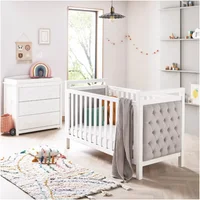 Babymore Velvet Deluxe 2 Piece Nursery Furniture Room Set Includes Cot Bed And Chest Changer
