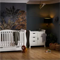 Obaby Stamford Luxe Sleigh 2 Piece Furniture Room Set - White